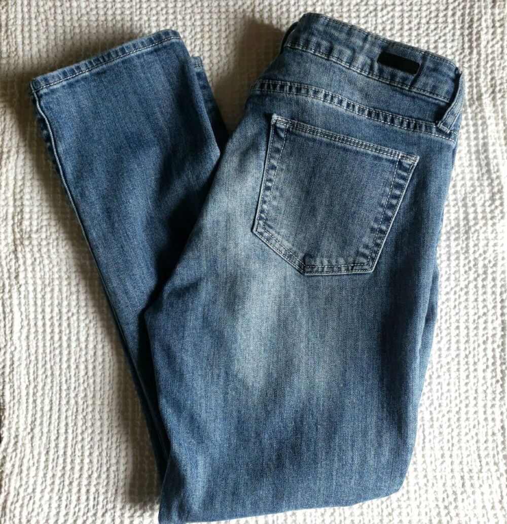 KUT from the Kloth Sz 8 Blue Medium Wash Straight Leg Stretch Denim Jeans Women